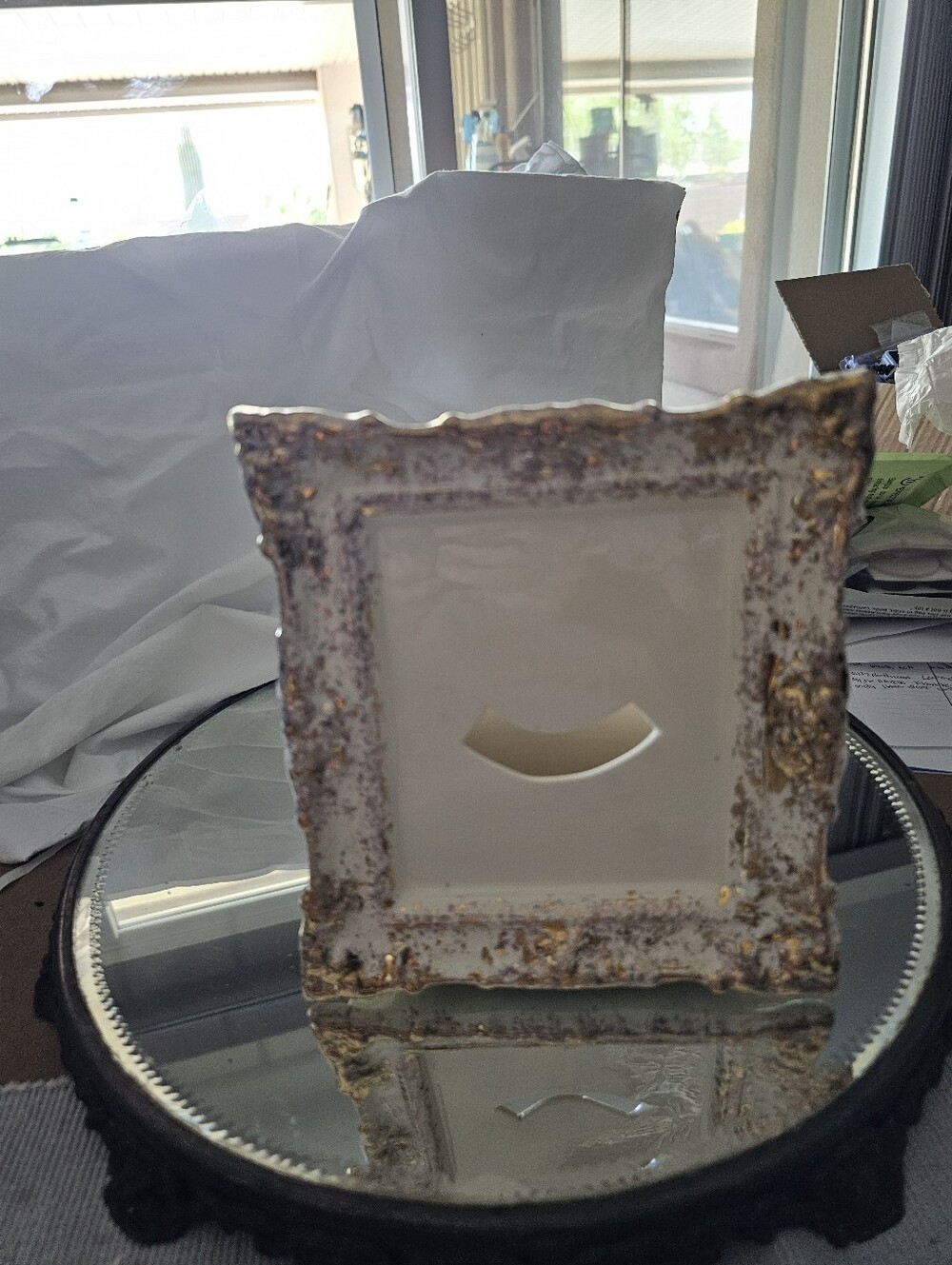 VINT. GOLD spatter Louart MCM Picture FRAME